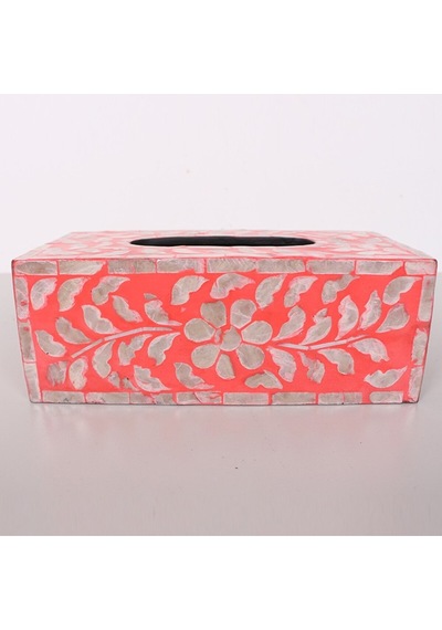 Anita Sedefli Dikdörtgen Peçetelik 23x12x8,5 Cm Kırmızı