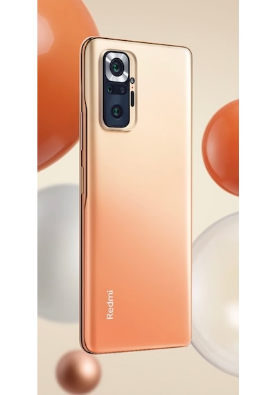 Xiaomi Redmi Note 10 Pro Arka Kapak Beyaz - Turuncu