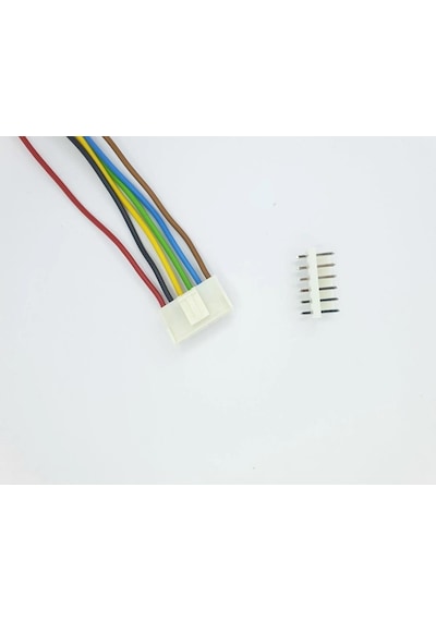 Sanec 3,96mm Kilitli 6 Pin Kablolu Konnektör Takım 30cm - 1,50mm - Çift Taraflı