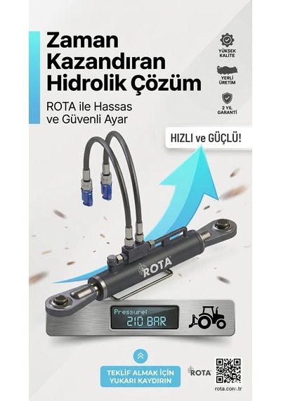 Hidrolik Orta Kol 60 Cm Dar Delik Rota