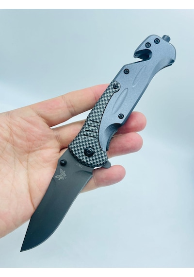 Benchmade Marka Metal Kamp Bıçak 21cm //da31 Gri - Siyah