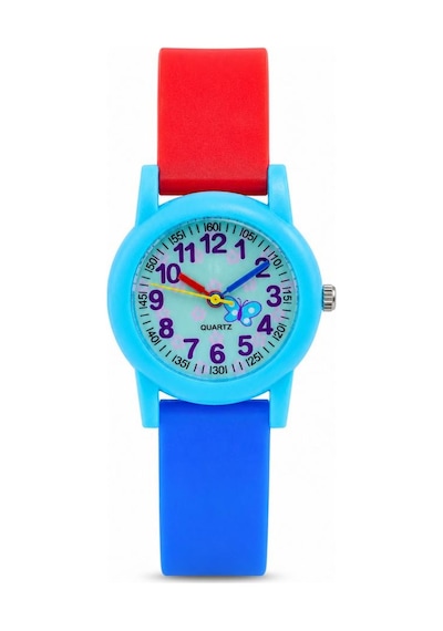 Kelebek Desenli Açık Mavi Kız Erkek Çocuk Kol Saati Analog Saat St-304414 Yeşil