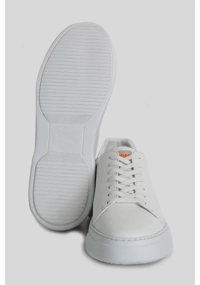 Lufian Tommy Erkek Deri Sneaker Ayakkabı Beyaz Beyaz