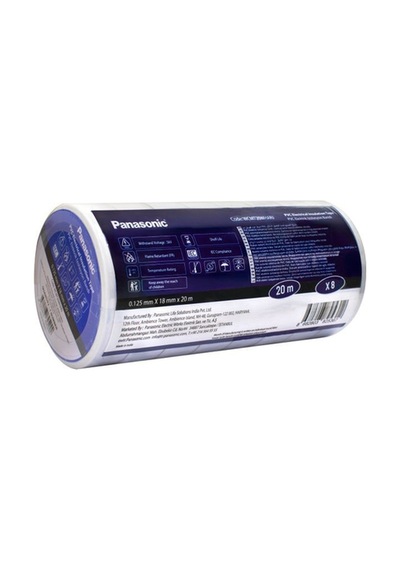 Panasonic Fr Pvc Elektrik İzolasyon Bandı Beyaz 20m 1.80cm X 0,125mm - 8 Adet