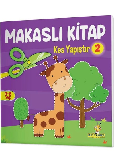 Kes Yapıştır Makaslı Set (Makas Hediyeli)
