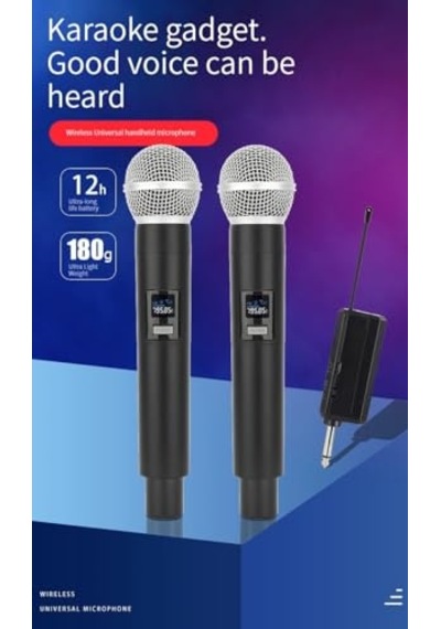 Kablosuz Şarkı Mikrofonu 6.35mm Amfi Hoparlör İçin 600 Hz İla 800 Khz Tak Ve Çalıştır Kablosuz Mikrofon Dış M