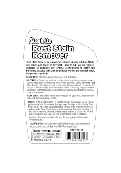 Starbrite - Pas Lekesi Çıkarıcı 650 Ml : Ovma Yok, Fırçalama Yok Pas Lekelerine Sprey Gücüyle Anında Son Verin