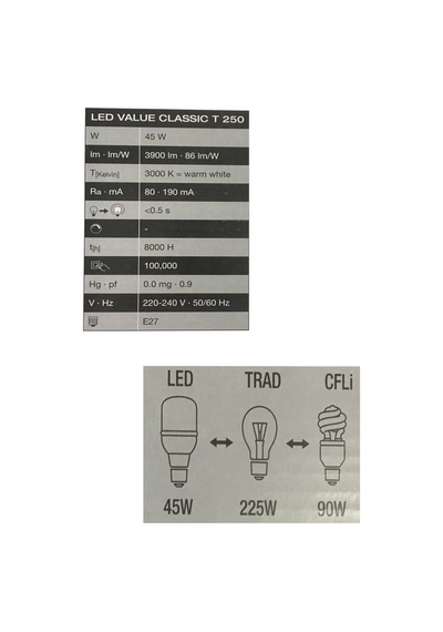 Osram Ledvalue 45W 225W Jumbo Led Ampul Sarı 3000K