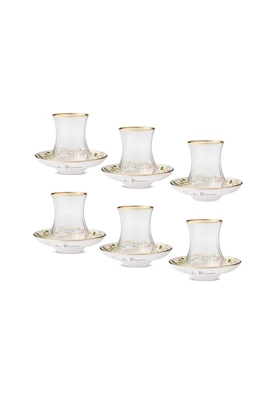 Sandro Moreno 1898 Otantik Optik 12 Parça 6 Kişilik Çay Takımı 150 Ml Çok Renkli