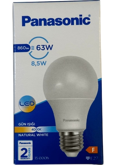 Panasonic 8,5w 63w 4000k Günışığı E27 Duylu Led Ampul 10 Adet