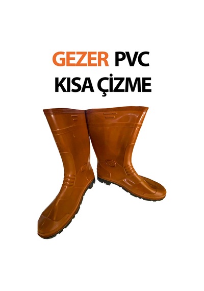 Gezer Krep Kısa Çizme Siyah Tabanlı