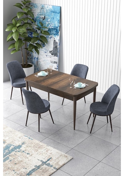 Canisa Concept Zen Serisi 80x132 Mdf Açılabilir Barok Ahşap Desen Masa Takımı Ve 4 Füme Sandalye Masa Barok Sandalyeler Füme Canisa Concept Zen Serisi 80x132 Mdf Açılabilir Barok Ahşap Desen Masa Takımı Ve 4 Füme Sandalye Masa Barok Sandalyeler Füme