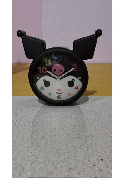 Kuromi Masa Üzeri Çalar Saat Büyük Boy 17cm 17 Cm Renk Karışık Gelir Çok Renkli