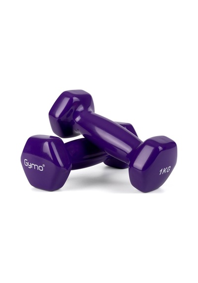 Gymo Hex Shape Vinil Dambıl 2x1kg Mor