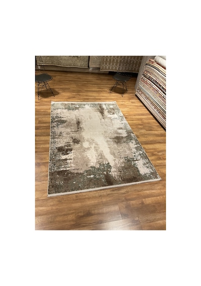 Woven Modern 03b Yeşil-kahve-krem Halı Çok Renkli