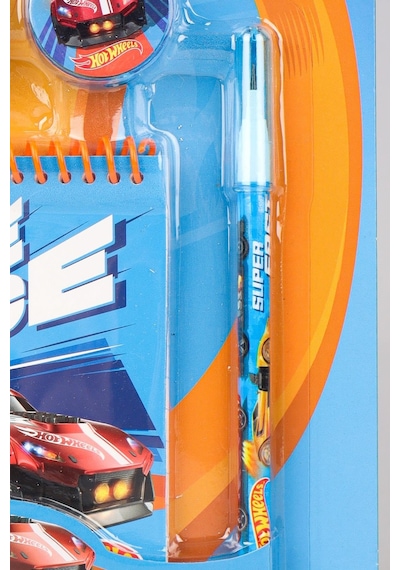 Hot Wheels Lisanslı Not Defteri, Gömme Kurşun Kalem, Silgi Ve Kalemtraş Seti, Turuncu