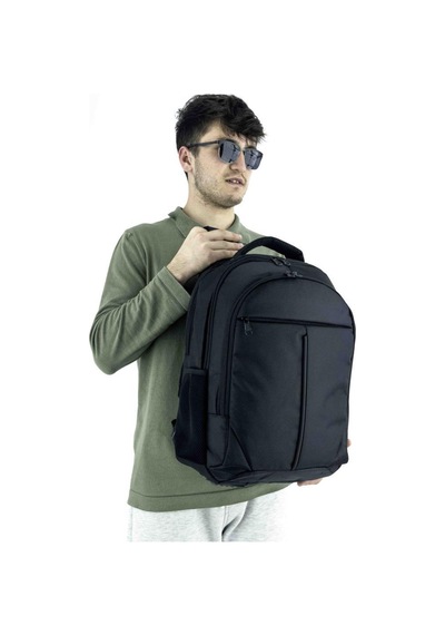 4 Bölmeli Okul Sırt Çantası (Laptop Bölmeli) Siyah 2120