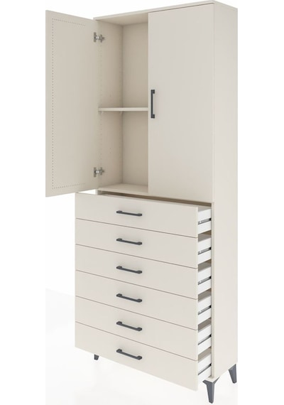 Arges Dolap 2 Raflı 6 Çekmeceli 2 Kapaklı 88x30x221 Aytaşı-ay... Aytaşı