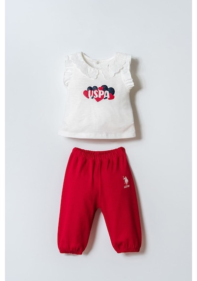 U.S. Polo Assn. U.s. Polo Assn Kız Bebek 2'li Takım Beyaz-2529