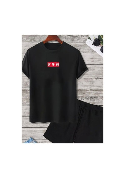 Panda Baskı Tekstil Red Dragon Baskılı Özel Tasarım Oversize Tshirt Siyah