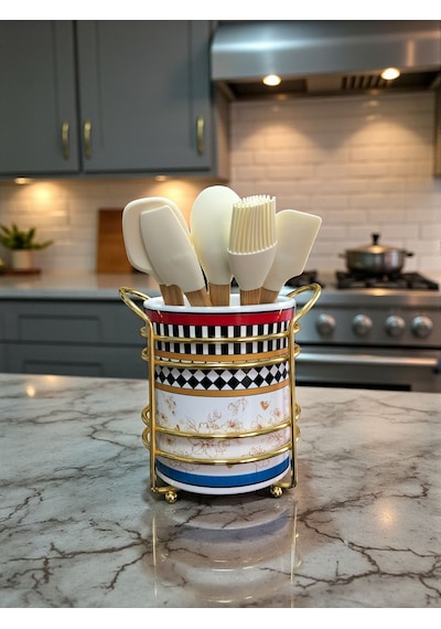 Kaşıklık - Kelebek Desen Gold Sarı