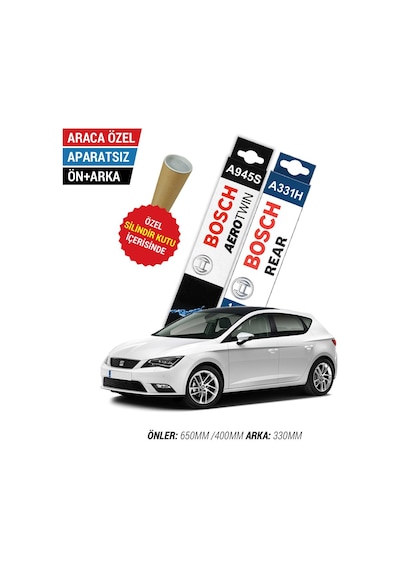 Seat Leon Ön Arka Silecek Takımı 2013-2019 Bosch Aerotwin