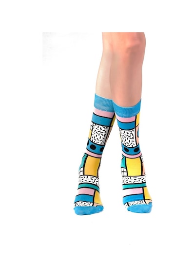 Ozzy Socks Geo Desenli Çorap Çok Renkli
