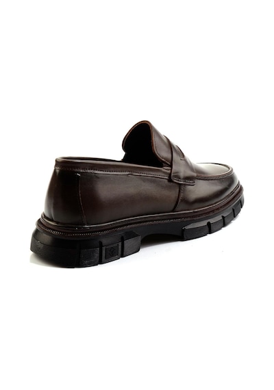 Kahve Hakiki Deri Erkek Loafer Ayakkabı E01795025641 Kahve