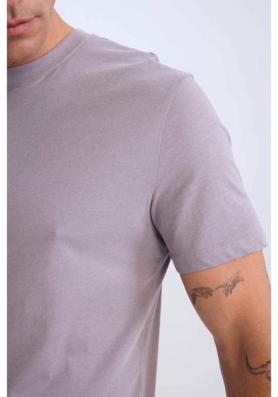 DeFacto %100 Pamuk New Regular Fit Bisiklet Yaka Basic Düz Kısa Kollu Tişört V7699AZ25SPPR495