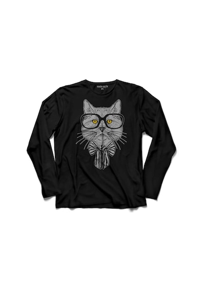 Hıpster Cat Hipstır Kedi Wıth Glasses Gözlük 2 Uzun Kollu Tişört (512925494)