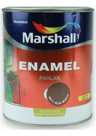 Marshall Enamel Parlak Ahşap Metal Boyası Açık Kahve 2,5 L