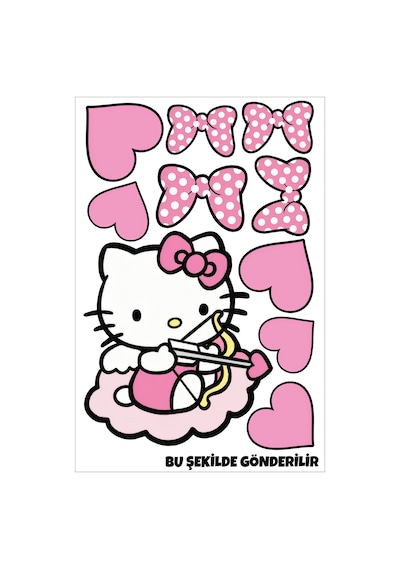 Hello Kitty Set Sticker Su Geçirmez Yüksek Çözünürlüklü Araba Motorsiklet Kask Laptop Duvar Sticker