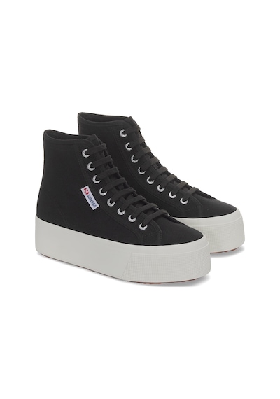 Superga 2708 Hi Top Kadın Siyah Bilekli Sneaker Siyah-282