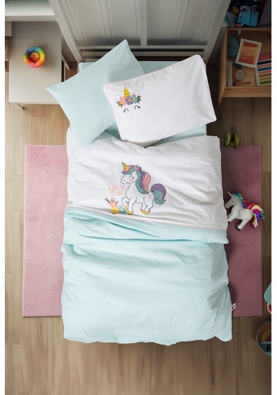 Cotton Box Punch Nakışlı Bebek Nevresim Takımı Dolly Mint