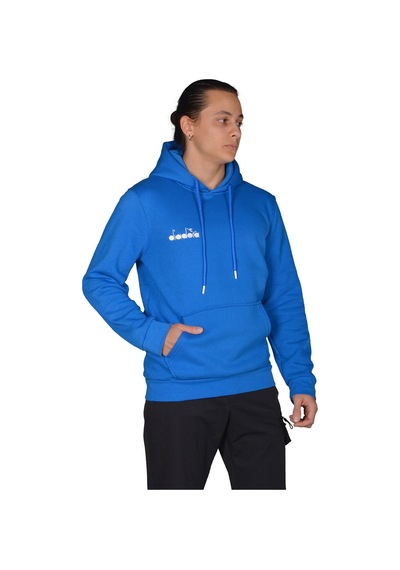 Diadora Bergamo - Erkek Saks Pamuklu Spor Sweatshirt Mavi