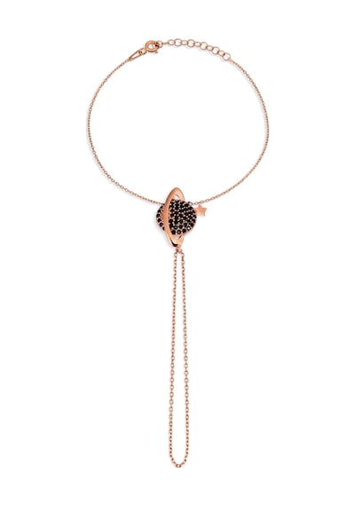 Argentum Concept - Zirkon Taşlı Gümüş Satürn Şahmeran Rose Gold