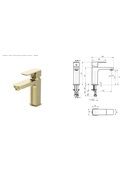 Salvo Lavabo Bataryası Altın-gold
