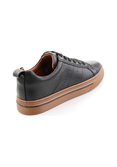 Bambi Siyah Hakiki Deri Erkek Sneaker E01082009503