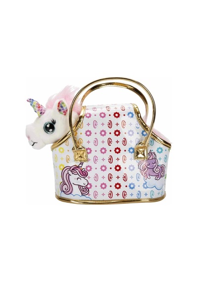 Taşıma Çantalı Peluş Unicorn Lou Lou Beyaz