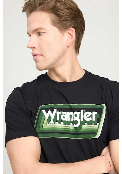 Wrangler Bisiklet Yaka T-Shirt Siyah Erkek Kısa Kol T-Shirt 000000000101982793 Siyah