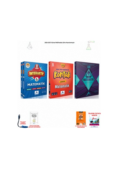 Paraf 8. Sınıf Lgs Matematik İnteraktif+kontakt+mor 3 Kitap Seti