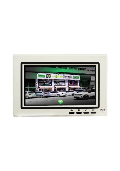 18 Daire Nts 2015-b 7'' Görüntülü Diafon Beyaz-8003 Tuş Takımlı Şifreli Zil Panelli Set