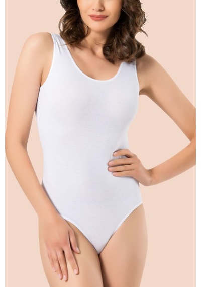 Namaldı 3'lü Paket Geniş Askılı Çıtçıtlı Body Beyaz