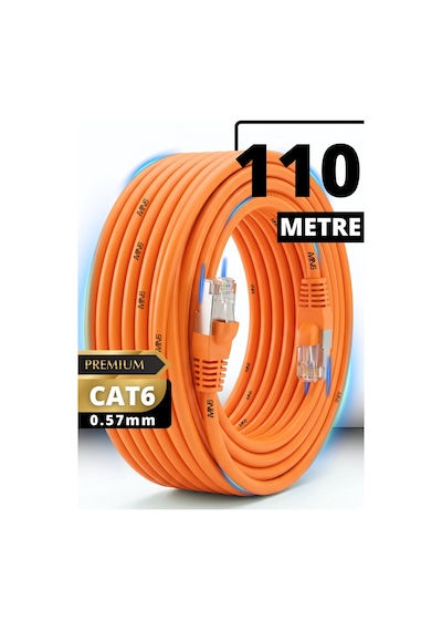 Mn6 M107xt 110 Metre Ethernet Kablosu/cat6 23awg Utp 0.57mm/çıft Kat Korumalı/iç Dış Mekan Uyumlu 110 M