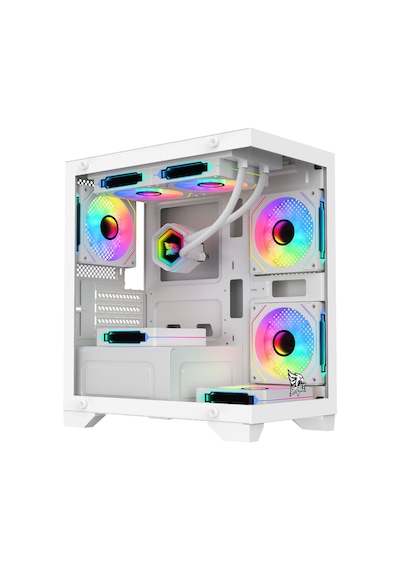 Gameagle Tornado Bilgisayar Kasası 750W + 80 POWER 240 MM  SIVI SOĞUTMA (BEYAZ)