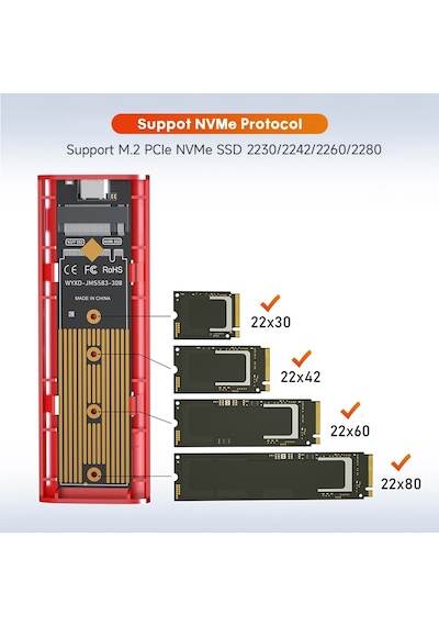 Kingspecnvme-kutu-gri-max:2tb-10gbps