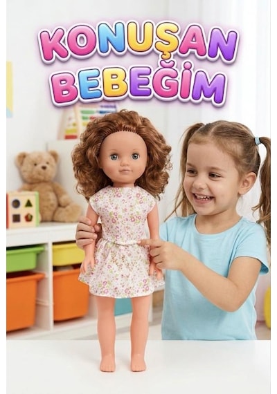Alya Türkçe Konuşan Etkileşimli Eğitici Oyuncak Bebek 40 Cm Kafası Ve Kolları Et Bebek 42443703
