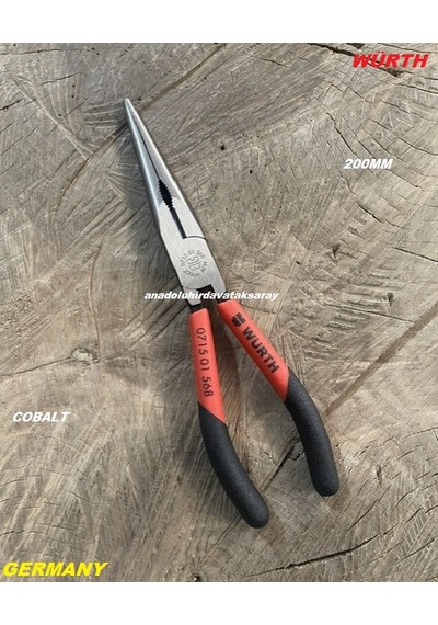 Würth Pro 200mm Uzun Kargaburun Pense Düz Kargaburnu Cobalt Çelik Afh Germany
