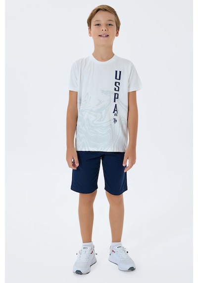 U.s. Polo Assn. Erkek Çocuk Beyaz Bermuda Takım Us2412-c-v1 Beyaz