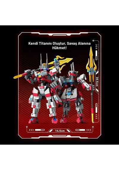 Hydra Titan Ölümsüz Savaşçı Robot Yapı Bloğu Seti